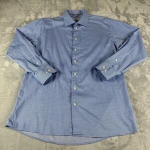 Eton Contemporary Dress Shirt Mens 46 18 XXL Blue Business Professional Preppy